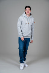 Sweat à capuche gris chiné clair Bill